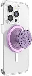 PopSockets Phone Grip with Expanding Kickstand, Compatible with MagSafe, Adapter Ring for MagSafe Included, Wireless Charging Compatible - Sugar Plum Speckle