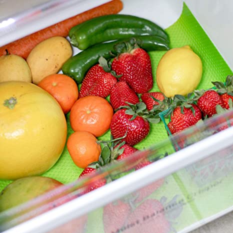 Grand Fusion Fruit Fresh REFRIGERATOR CRISPER DRAWER LINER 4 PACK KEEPS FRUITS AND VEGETABLES FRESH LONGER, Produce Preserver