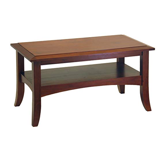 Winsome Wood Craftsman Coffee Table, Antique Walnut