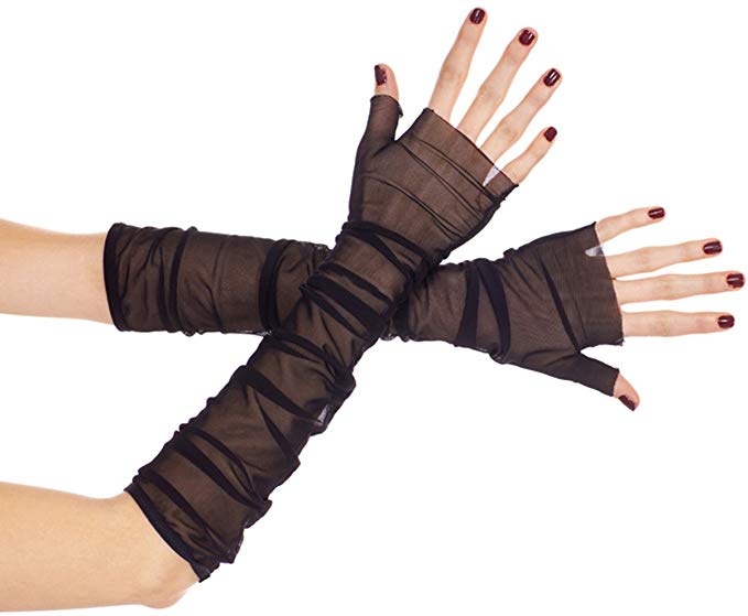 ToBeInStyle Women's Mesh Fingerless Gloves