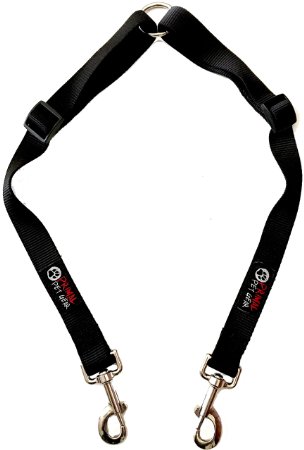 Primal Pet Gear Double Dog Leash Coupler - Walk and Control 2 Dogs Easily - 1 Wide - 15 - 24 long - Suits All Collars and Leashes