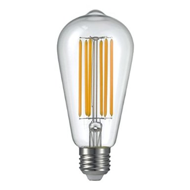 LIGHTSTORY ST19 45W Clear Vintage LED Edison Bulb 50W Equivalent E26 Base 2200K Non-dimmable