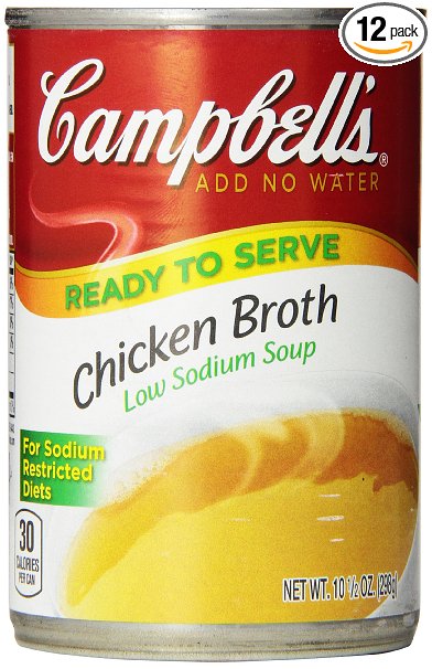 Campbell's Low Sodium Chicken Broth, 10.5 Ounce (Pack of 12)