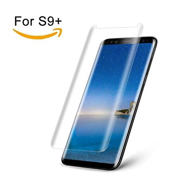 [1-Pack]Galaxy S9 Plus Screen Protector, SUNYOO [9H Hardness][Anti-Scratch][Anti-Bubble][3D Curved] [High Definition] [Ultra Clear] Glass Screen Protector for Samsung Galaxy S9 Plus