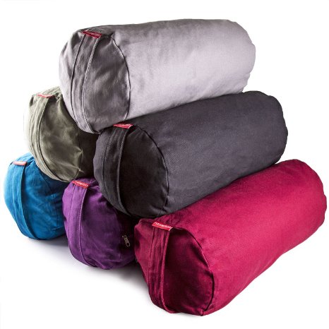 Peace Yoga® Zafu Meditation Yoga Cotton Cylinder Bolster Pillow Cushion - Choose your Color