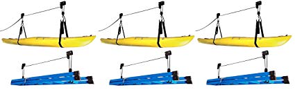 RAD Sportz Kayak Hoist 2-Pack Quality Garage Storage Canoe Lift with 125 lb Capacity Even Works as Ladder Lift Premium Quality Pulley System (Pack of 2)