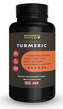 Zestypro Organic Turmeric / Powerful Natural Anti-Inflammatory Product / Providing Whole Person Health / 100% Quality / 600mg / Supports Cellular Health / Aids Skeletal and Joint Health / Cleanses Blood and Lymph Systems / Promotes Immune Response / Nourishes Skin / Improves Digestion / Manufactured in the UK - Full Money Back Guarantee.