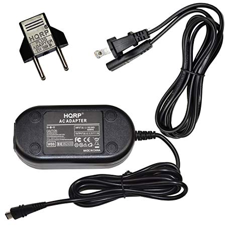 HQRP AC Adapter for Canon VIXIA HF-R70 HF-R72 HF-R700 CA-110 Replacement Charger Power Supply Cord   Euro Plug Adapter