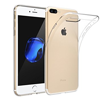 iPhone 7 Plus / iPhone 8 Plus - Clear Case Ultra Thin Transparent Silicone Gel Cover for Apple IPHONE 7 PLUS, IPHONE 8 PLUS (iPhone 7 Plus / iPhone 8 Plus, Clear)