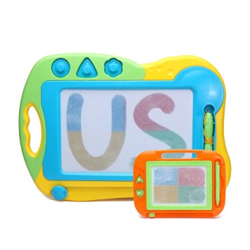 2 Pieces Doodler Sketch Colorful Screen Erasable Magnetic Drawing Board Toddler Toy by Happytime（Color May Sent Vary)）