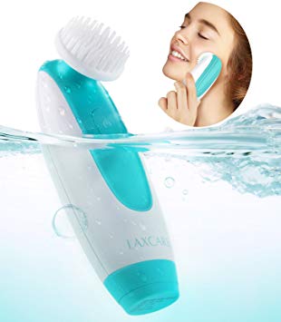 Facial Brush, Laxcare Waterproof Face Brush Facial Cleansing Brush 3 in 1 Set for Deep Pore Cleansing Gentle Exfoliating Blackhead Removing