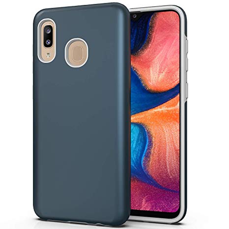 LUCKYCAT Samsung Galaxy A20 Case,Samsung Galaxy A30 Case, Impact Resistant Protective Anti-Scratch Anti-Fingerprint Shockproof Rugged Cover for Samsung A30&A20 (2019 Version)-Blue