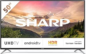 Sharp TV LED Ultra HD 4K 126 cm 50BL2EA HDR Android TV, Fluidité 600 Active Motion, WiFi intégré, Noir