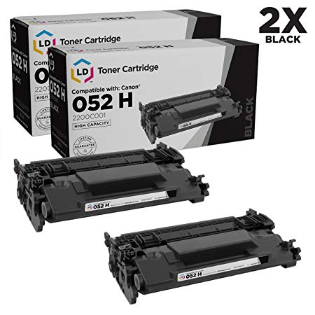 LD Compatible Toner Cartridge Replacement for Canon 052H 2200C001 High Yield (Black, 2-Pack)