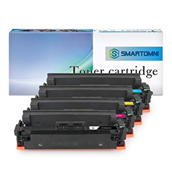 S SMARTOMNI Compatible Toner Cartridge Replacement CF410A CF410X CF411X CF412X CF413X 4 Pack use Color Laserjet Pro MFP M477fdn M477fdw M477fnw, M452dn M452nw M452dw M377dw Printer