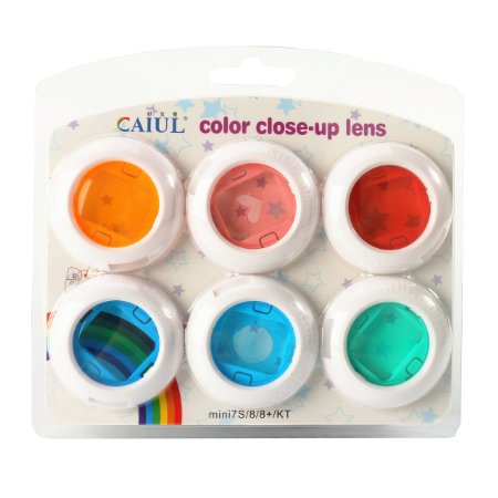 CAIUL Instax Mini Color Close Up Lens For Fujifilm Mini 8/ 8 / 7s (6 pcs)