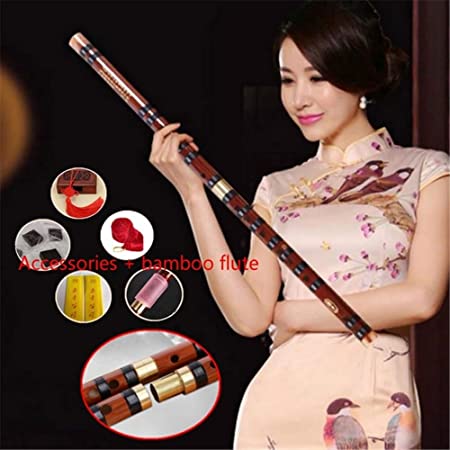 CHDHALTD Bamboo Flute Professional Woodwind Flutes Chinese Dizi Transversal Flauta Musical Instruments C D E F G Key,Educational and Learning Activities for Kids