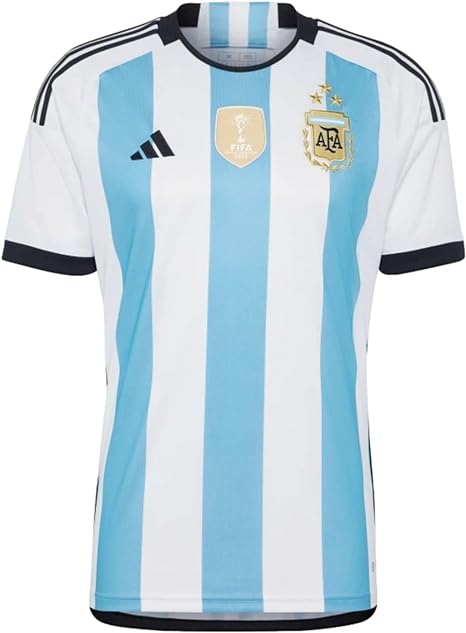 adidas Men's Soccer Argentina 3-Star Winners Home Jersey - Dress Like a Champion with Comfortable Fabric