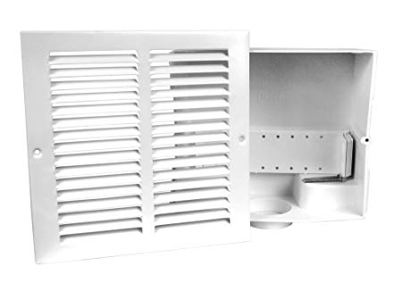 Oatey 39010 Sure-Vent Wall Box with Metal Grille Faceplate for 1-1/2", 2" or 3" adapters