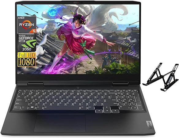 Lenovo IdeaPad Gaming 3 Laptop 2023 Newest, 15.6" FHD Display, AMD Ryzen 5 7535HS, NVIDIA GeForce RTX 2050, 16GB DDR5 RAM, 1TB SSD, Wi-Fi 6, Backlit Keyboard, Windows 11 Home, with Laptop Stand