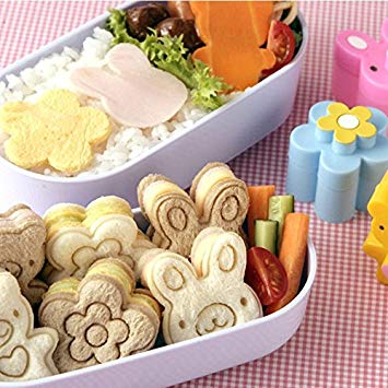 Sandwich Mold, WHOSEE Bear Flower Rabbit Pattern Bread Cutter Biscuits Embossed Tools Rice Mould