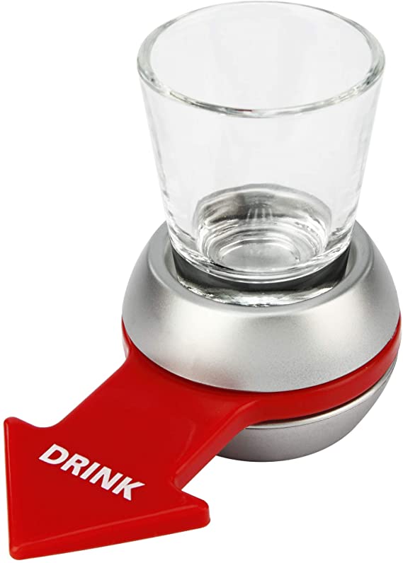Barbuzzo Original Spin the Shot – Fun Party Drinking Game, Includes 2 Ounce Shot Glass