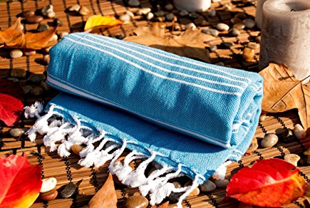 Ocean Blue High Quality Cotton Towel As Bath Towel Beach Towel Turkish Towel Gym Fouta Fitness Throw Pool Yoga Spa Backback Camping Swimming Picnic Blanket
