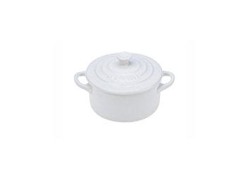 Le Creuset Stoneware Petite Round Casserole, 8-Ounce, White