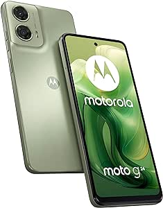 Motorola Moto g24 Smartphone (6,56"-HD -Display, 50-MP-Kamera, 8/128 GB, 5000 mAh, Android 14) Ice Green, inkl. Schutzcover   Handyhalterung [Exklusiv bei Amazon]