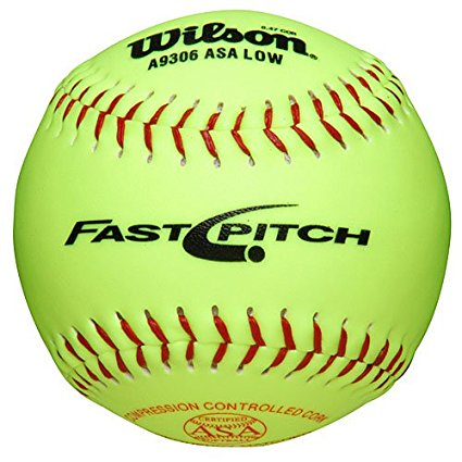 Wilson A9306 ASA Series Softball (12-Pack), 11-Inch, Optic Yellow