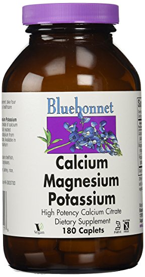 BlueBonnet Calcium Magnesium Plus Potassium Caplets, 180 Count
