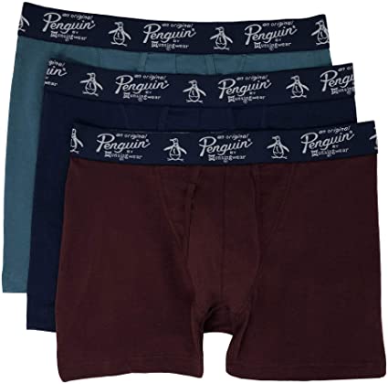 Original Penguin Men's Cotton Stretch Boxer Brief Underwear, Multipack