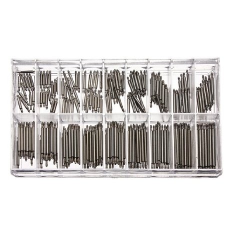 360 Pcs Stainless Steel Watch Band Spring Bars Strap Link Pins 8-25mm Watchmaker