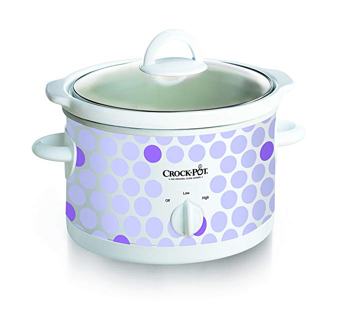 Crock Pot 2-1/2-Quart Slow Cooker, Polka Dot Pattern (SCR250-POLKA)