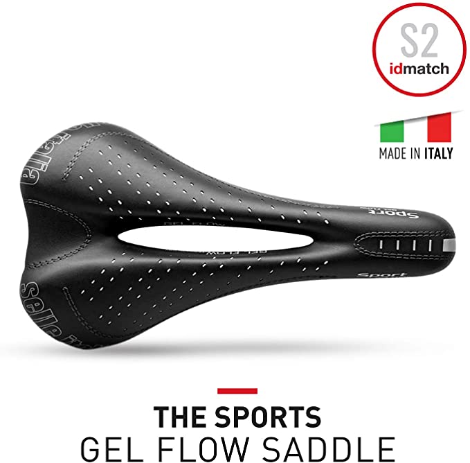 Selle Italia Sport Gel Flow Road Bike Saddle - Comfortable MTB and Road Bicycle Seat for Men and Women