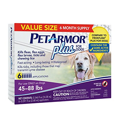 PetArmor 6 Count Plus for Dogs Flea and Tick Squeeze-On