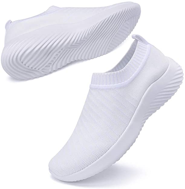 Ablanczoom Womens Walking Shoes Lightweight Elastic Sock Athletic Running Shoes Slip On Mesh Sneakers Comfort Work Shoe