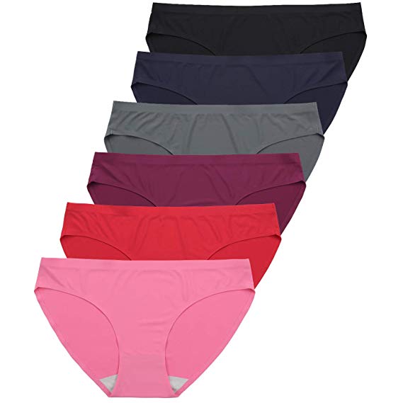 ALTHEANRAY Women's Seamless Panties No Show Bikini Nylon Invisible Hipsters Underwear Multi-Color