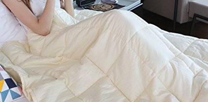 Weighted Blanket by YnM for Adults, Fall Asleep Faster and Sleep Better, Great for Anxiety, ADHD, Autism, OCD, and Sensory Processing Disorder(48''x72'')(15 lbs for 140 lbs individual)