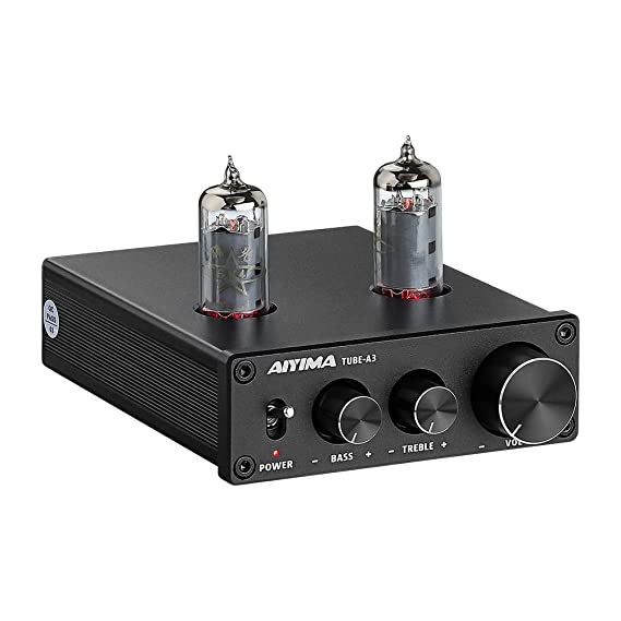 AIYIMA Tube A3（ 6k4） preamplifier Gall preamplifier HiFi preamplifier (Adjustment of Treble and bass) Treble bass Adjustment Audio preamplifier