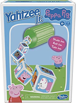 Yahtzee Jr.: Peppa Pig Edition Board Game for Kids Ages 4 and Up, Counting and Matching Game for Preschoolers (Amazon Exclusive)