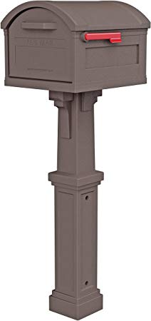 Gibraltar Mailboxes GHC40M01 Grand Haven Decorative Package Mailbox, Mocha