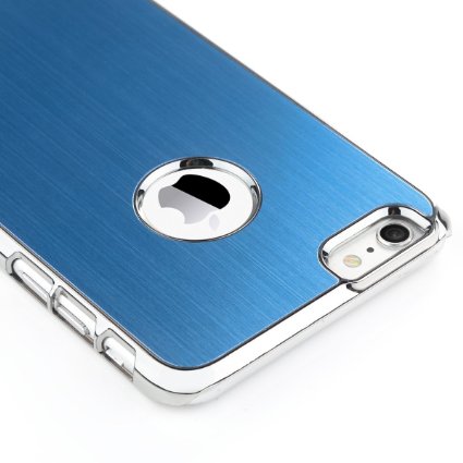 iPhone 6 Plus Case, ULAK Luxury Aluminum Chrome Coating Hybrid Hard Case Cover With PC Bumper for Apple iPhone 6s Plus / 6 Plus 5.5 Inch (Blue)