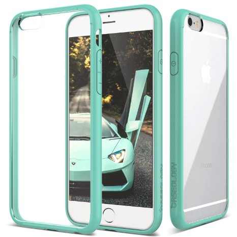 iPhone 6 case Caseology Clear back Bumper Turquoise Mint DIY Customization Fusion Hybrid Cover Shock Absorbent for Apple iPhone 6S 2015 and iPhone 6 2014