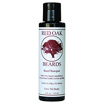Beard Shampoo by Red Oak Beards - All Natural Beard Wash - Cleans and Conditions - Promotes Strong and Healthy Beards