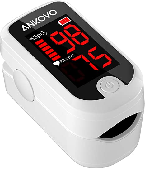 Pulse Oximeter, Oximeter Finger Adult and Child with LED Display, Blood Oxygen Saturation Monitor Fingertip, Oxygen Monitor Adults with Lanyard and Batteries