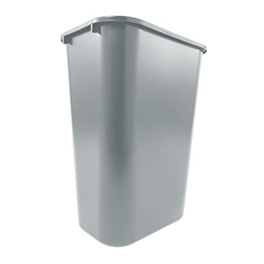 Rubbermaid Commercial Deskside Trash Can, 10 Gallon, Gray (FG295700GRAY)
