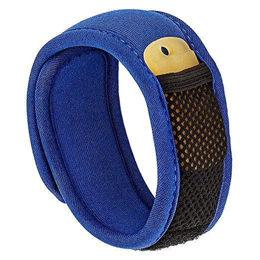 Bramble Premium Mosquito Insect and pest Repellent Bracelet with 2 Refills, Wrist or Ankle band. Free of Deet Spray - Blue