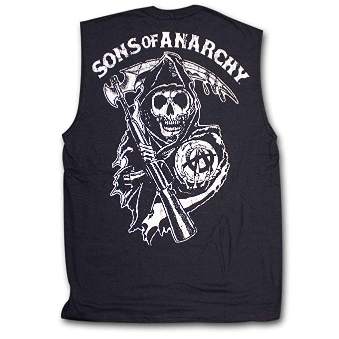 Sons of Anarchy Reaper Muscle Tank Top Samcro Shield Adult Shirt