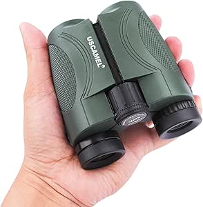 Binoculars for Adults, Compact 12X25 High Power BAK4 FMC Binocs Lightweight Mini Small Binocular for Bird Watching Sightseeing Traveling